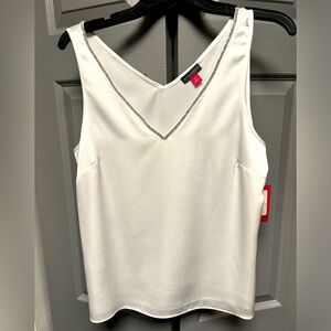 Vince Camuto White rhinestone lined camisole
